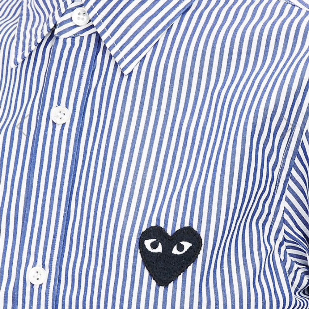 COMME DES GARÇONS Play Cotton Striped Blouse